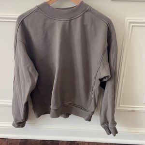 Lululemon crew neck cotton sweatshirt